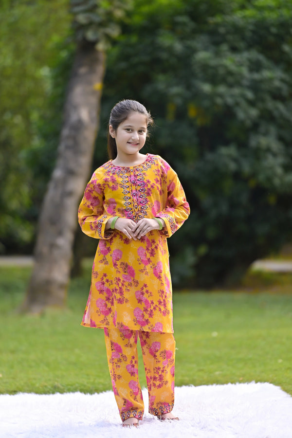 Golden Dawn Embroidered Khaddar 02 Piece – Sunrise (RTW) 🌅